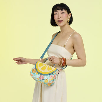 Loungefly Tropical Lemon Floral Crossbody Bag, Image 2